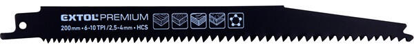 Extol - szablyafűrészlap klt. , 3db, Bosch befogás, 200 mm, 6-10 TPI, HCS, fához, műanyaghoz (8806101) - gardenet