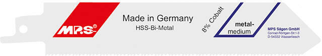 MPS - szablyafűrészlap fémre BiM Co8 150x25, 4x0, 9/T1, 8mm 4408-VP-2db (S936BEF) (031106-0131)