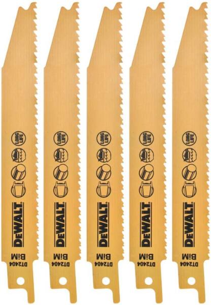 DEWALT - DT2404-QZ Bi-Metal Fémvágó kobalt kardfűrészlap 152 mm - 5 db/csomag (DT2404-QZ)