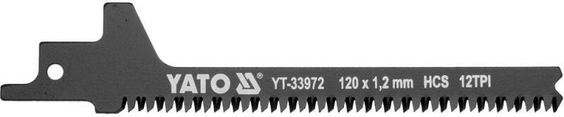 TOYA - YT-33972 Szablyafűrészlap fához 120 mm / 12 TPI (ívelt vágáshoz) (YT-33972)