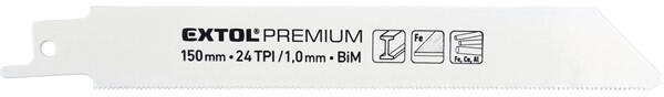 EXTOL PREMIUM - Extol szablyafűrészlap klt. , 3db, Bosch befogás, 150 mm, 24T, Bimetal, fém anyagokhoz, tiszta vágás (8806204) - gardenet