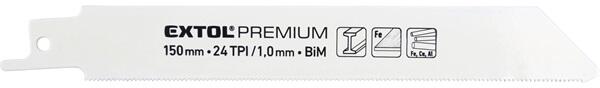 Extol - szablyafűrészlap klt. , 3db, Bosch befogás, 150 mm, 24T, Bimetal, fém anyagokhoz, tiszta vágás (8806204) - sipibolt