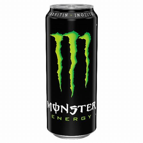 Monster - szénsavas ital koffeinnel, B-vitaminokkal, cukrokkal és édesítőszerekkel 500 ml