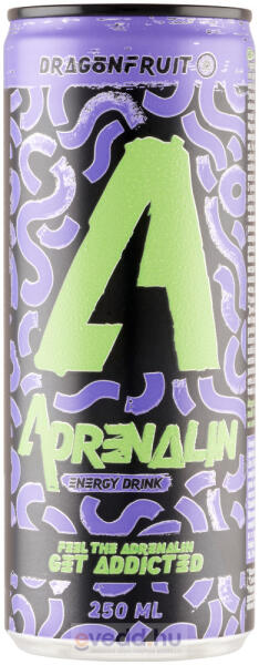 Adrenalin - Energiaital 0, 25L Sárkánygyümölcs (DRS)*