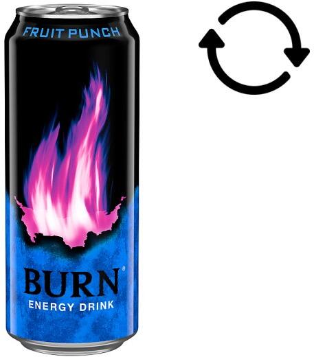 Burn - Fruit Punch szénsavas vegyes gyümölcsízű ital, koffeinnel 250 ml - bevasarlas