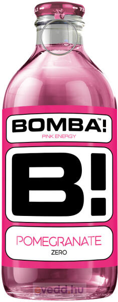 Bomba! - Pink Energy 0, 25L Gránátalma Zero palack (DRS)*