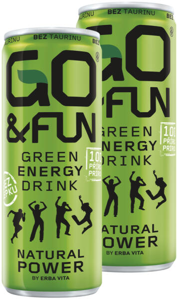 Erba Vita - Szénsavas energiaital Go & Fun 250 ml (12 darabos kiszerelés)