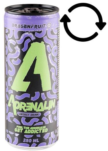 Adrenalin - sárkánygyümölcsízű szénsavas energiaital 250 ml