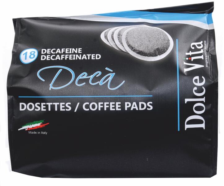 Dolce Vita - Coffee PODS Senseo Decaffeinato koffeinmentes Dolce Vita 18 darab
