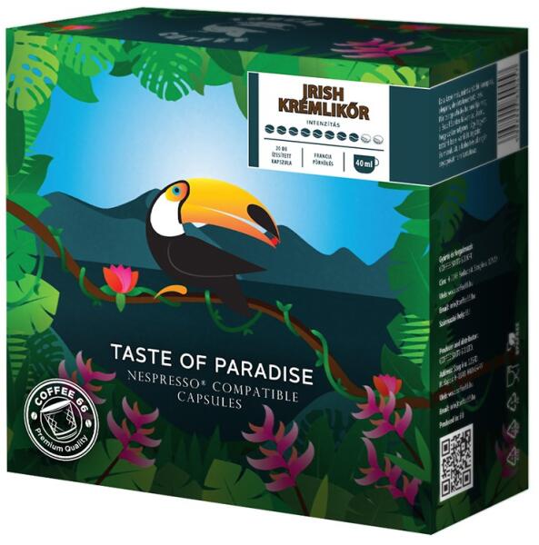 Coffee66 - Irish Cream TOUCAN NESPRESSO® KOMPATIBILIS KÁVÉKAPSZULA 20db