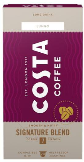 Costa - COSTA® SIGNATURE BLEND LUNGO - Nespresso® kompatibilis kapszula - 10 x 10 db - egységár: 135 Ft/kapszula