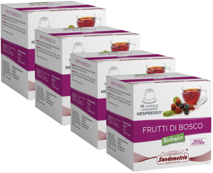 Sandemetrio - Erdei Gyümölcsös Nespresso kompatibilis tea kapszula 4x10db