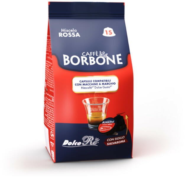 Caffè Borbone - Miscela Rossa - Dolce Gusto Kompatibilis Kapszula (15 db) - kavegepbolt