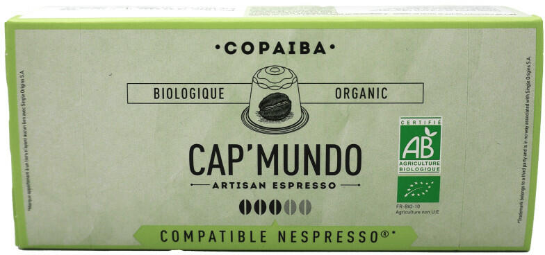 Cap’ Mundo - COPAIBA BIO -Nespresso kompatibilis kávékapszula- 10 db Capmundo (capmundo-copaibabio_kavekapszula)