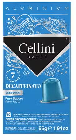 Cellini - , Koffeinmentes kompatibilis espresso kapszula 10 db