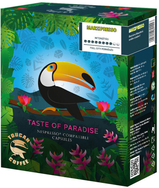 Coffee66 - Marzipresso TOUCAN NESPRESSO® KOMPATIBILIS KÁVÉKAPSZULA 20db