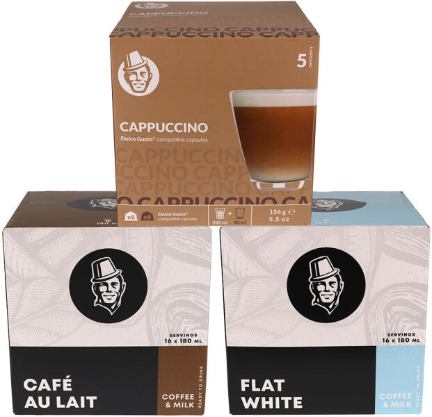 Kaffekapslen - Válogatáscsomag - Tejalapú kedvencek - 48 kapszula termékhez