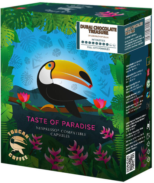 Coffee66 - Dubai Chocolate Treasure TOUCAN NESPRESSO® KOMPATIBILIS KÁVÉKAPSZULA 20db