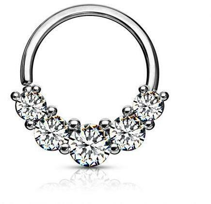 Végtelen karika, kapoccsal Ezüst 12mm (Ring-94-ST-5)