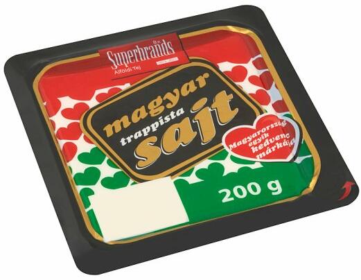Magyar Trappista Sajt - zsíros, félkemény, darabolt trappista sajt 200 g