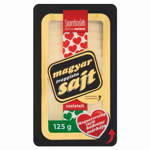 Magyar Trappista Sajt - zsíros, félkemény, szeletelt trappista sajt 125 g