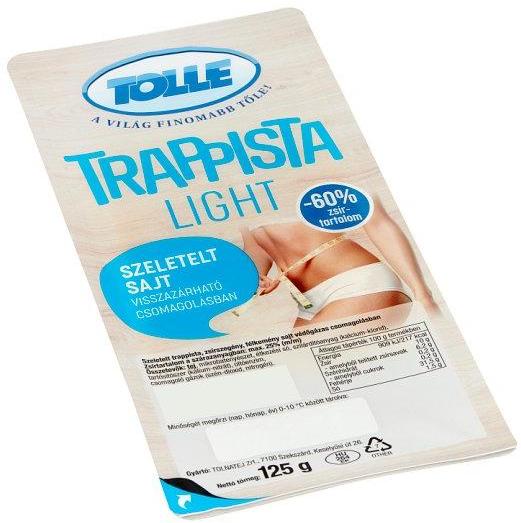 TOLLE - Light Szeletelt Zsírszegény Trappista Sajt 125 g