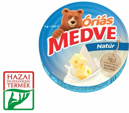MEDVE - Óriás natúr kenhető, zsíros, ömlesztett sajt 8 x 25 g (200 g)