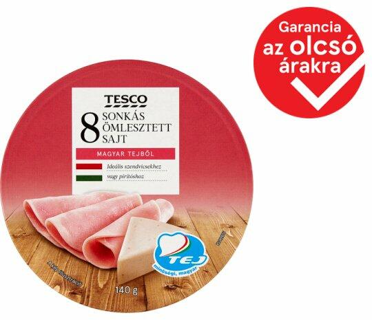 Tesco - sonkás ömlesztett sajt 8 db 140 g