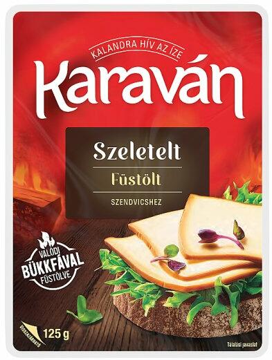 karaván - szeletelt füstölt zsíros ömlesztett sajt 125 g