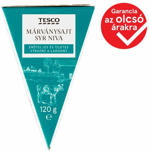 Tesco - zsíros, félkemény márványsajt 120 g