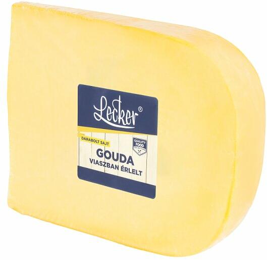 Lecker - gouda zsíros félkemény darabolt sajt viaszban érlelt