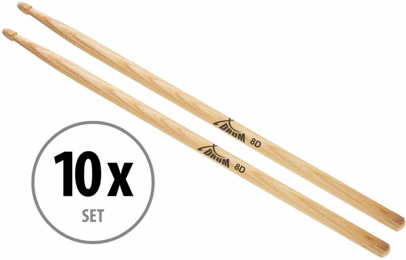 XDrum - 8D Hickory Fa Dobverők 10 pár (KST36484)