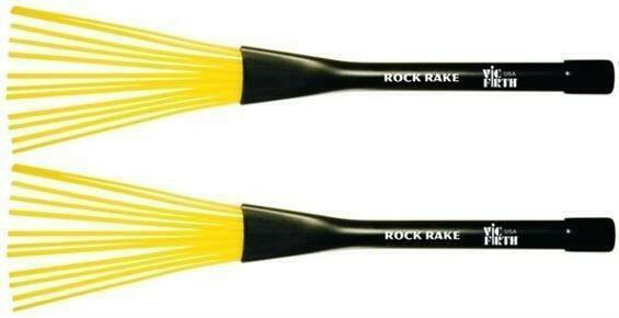 Vic Firth - Rock Rake - Yellow plastic seprű
