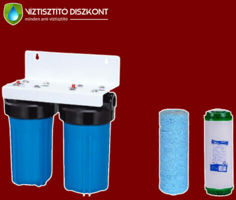 Antibakteriális közepes teljesítményű, 2 lépcsős központi víztisztító