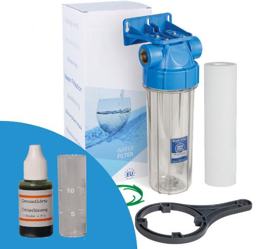 Aquafilter - 10" szűrőház készlet + OKT 1 vízkeménység mérő (1 col)