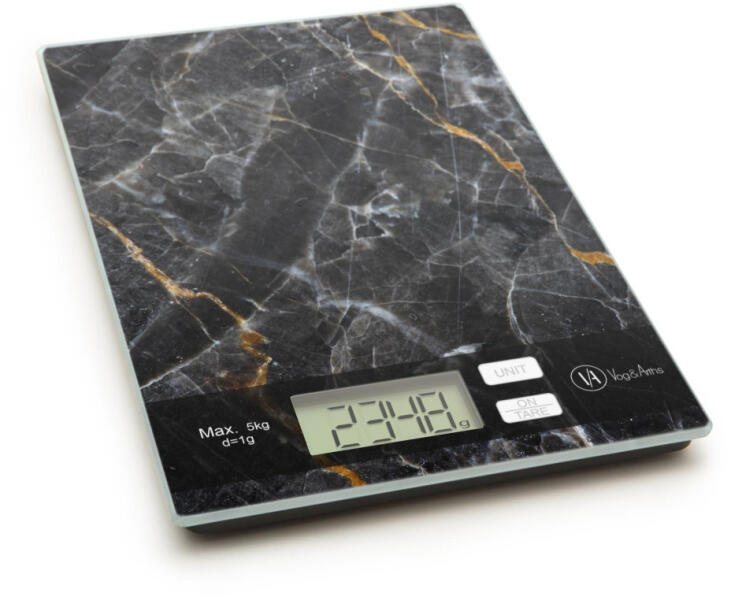 Konyhai mérleg - fekete márvány (57268A)