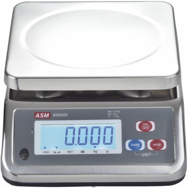 Asm Sautner - ASM Kompaktmérleg BSS 200, Mérési tartomány 3/6