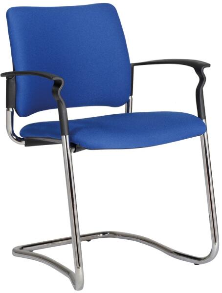 ANTARES - 2170-S Rocky tárgyalószék szövetborítás krómozott acélváz BN. 8013 gránitszürke (ANKHSZ286-123)