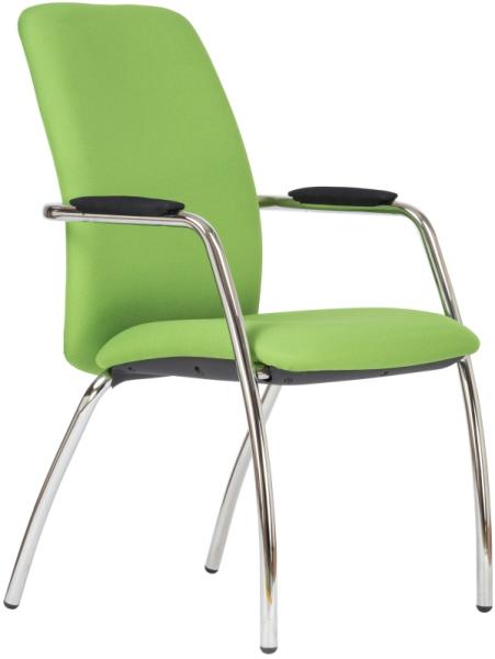 ANTARES - 2184 Magix 4L tárgyalószék szövetborítás krómozott acélváz AV. 04 fekete (ANKHSZ292-8)