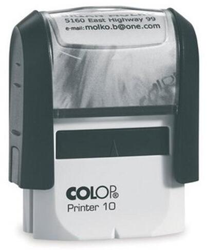 Colop - Bélyegző COLOP Printer IQ10 fekete ház fekete párna (BE01461000) - robbitairodaszer