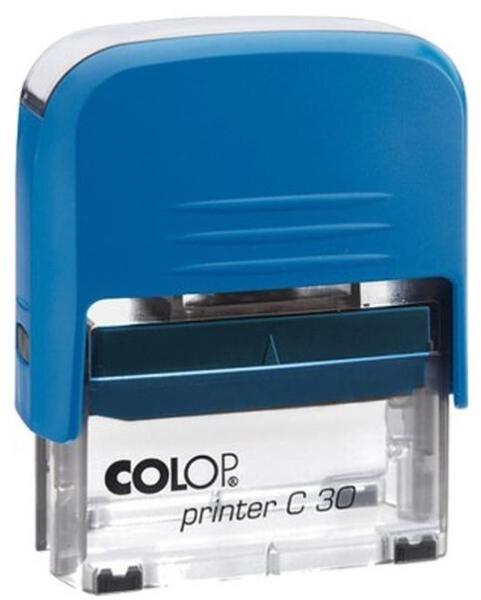 Colop - Bélyegző C30 Colop kék átlátszó ház/kék párna (15314078)