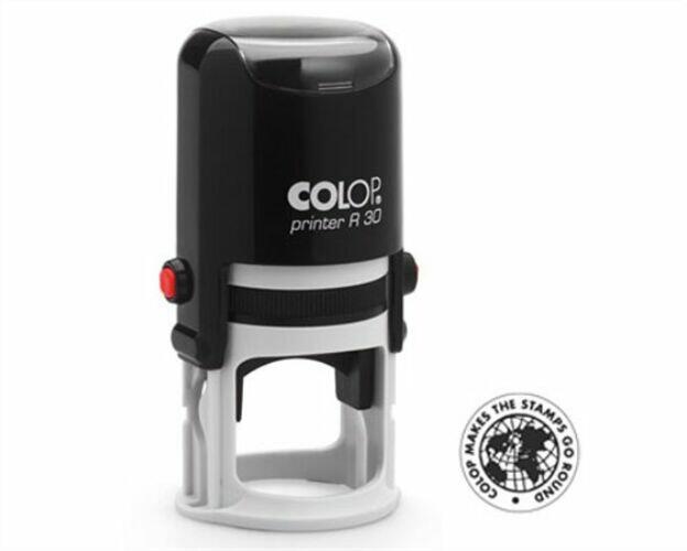 COLOP - Bélyegző, kör, COLOP " Printer R 30", fekete cserepárnával (IC103000) - jatekotthon