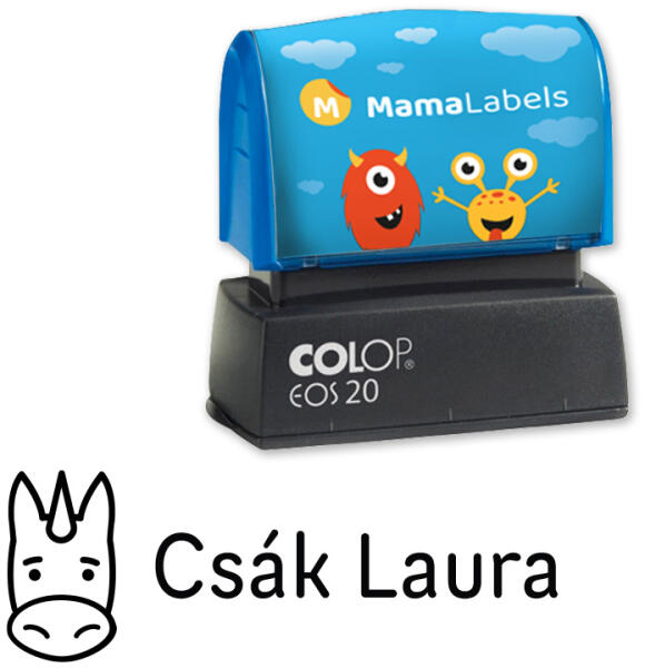 Mama Címkék - Névbélyegző gyerekruhára, EGYSZARVÚ