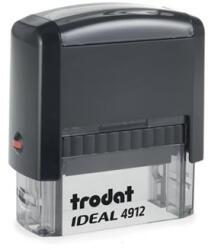TRODAT - Bélyegző, TRODAT Ideal 4912 , fekete ház, fekete párnával (P2IDEAL4912) - irodaszermost