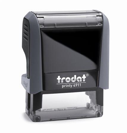 TRODAT - Bélyegző, TRODAT Printy 4911, fekete ház, kék párnával (IT4911K) - irodasziget