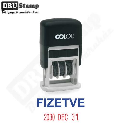 DRUSTAMP - FIZETVE dátum bélyegző