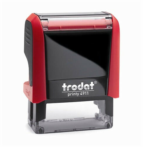 TRODAT - Bélyegző TRODAT Printy 4.0 4911 tűzpiros ház fekete párna (4911P/F) - papir-bolt