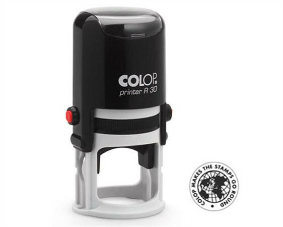 COLOP - Bélyegző, kör, COLOP " Printer R 30", fekete cserepárnával (IC103000) - bestoffice