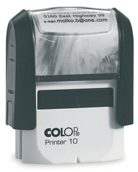 COLOP - Bélyegző COLOP Printer IQ10 fekete ház fekete párna BE01461000 (BE01461000)