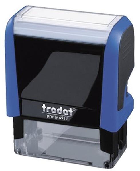 TRODAT - Bélyegző TRODAT Printy 4.0 4912 égkék ház fekete párna (4912K/F) - forpami